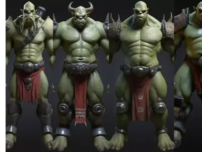 Ogre Warrior Sci Fi 3D Character Pack purchase