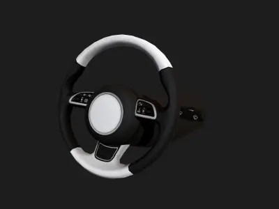Steering Wheel Low Poly Low-poly 3D model