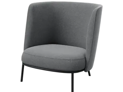  Replica Offecct Boller High Armchair Model, Grey 