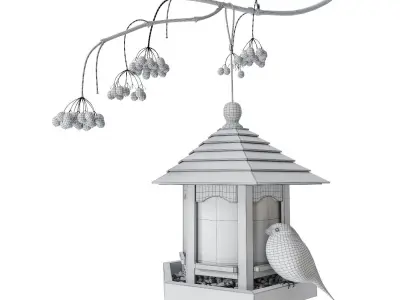 Feeder for garden birds Duvo plus 3D model