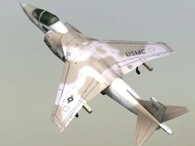 AV-8B HarrierII US Marines Low-poly 3D model