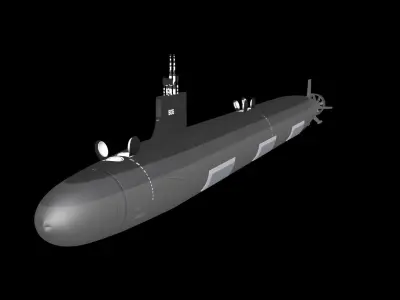 Virginia Class SSGN 806 USS Wahoo 3D model