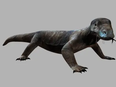 komodo dragon varanus australia animal 3D model