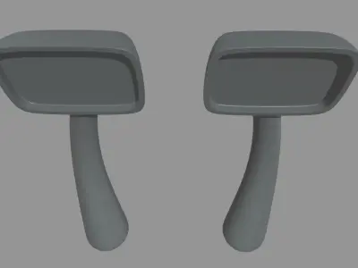 Car Mirror 015 Low-poly 3D model