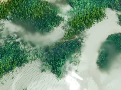 Seagrass Generator Low-poly 3D model