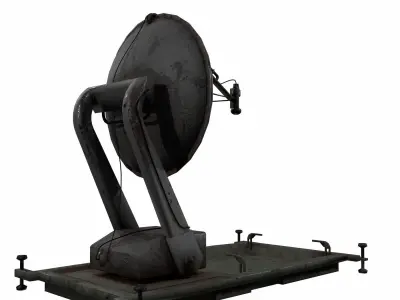 2 Satellite dish Low-poly 3D model