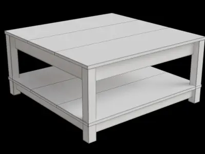 Carver Coffee Table Free low-poly 3D model