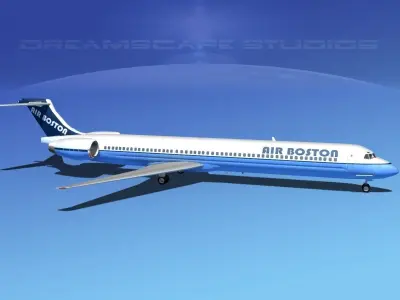 McDonnell Douglas MD80 Air Boston 3D model