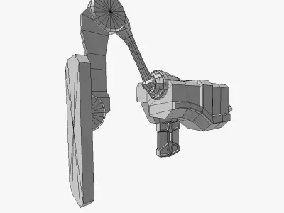 Security camera 02 sci-fi low poly rigged Low-poly 3D model