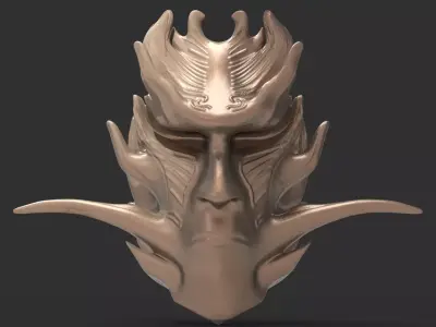 African shaman mask 3 3D model