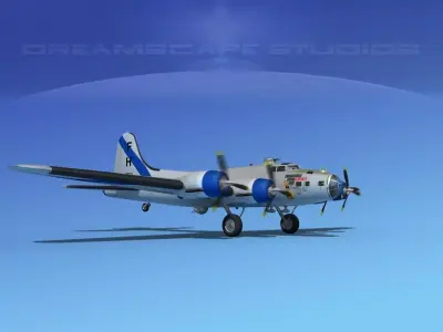 Boeing B-17F Flying Fortress HP V06 3D model