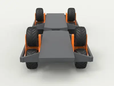 Chassis with Terrastar wheel system 3D model