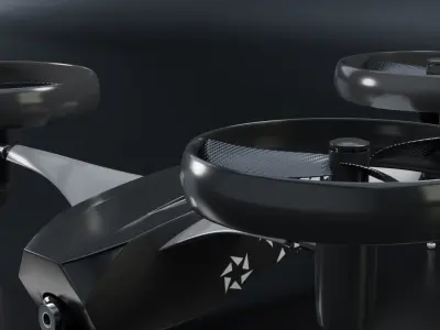 Drone concept Low-poly 3D model