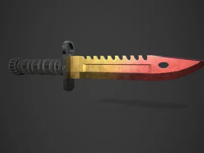 Combat Knife M9 Bayonet 3D model