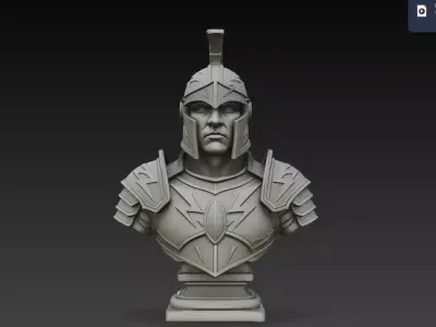Imperial Thunder Guard Bust STL Fantasy Armor 3D print model