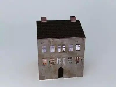 Urban 19th Century House Low-poly 3D model