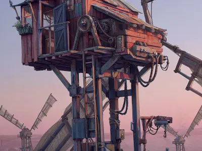 Windmill 3d model Free 3D print model