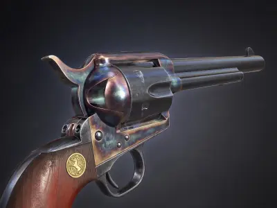 Colt Single Action Army - Peacemaker Low-poly 3D model