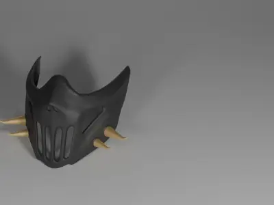 Evil mask Low-poly 3D model