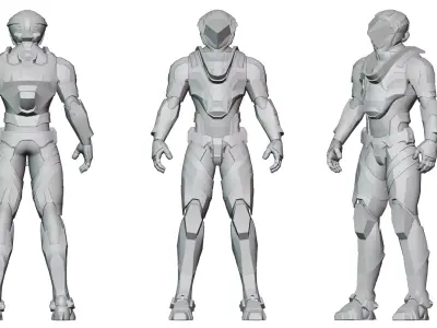Cyborg Characters Collection 3D Model Pack