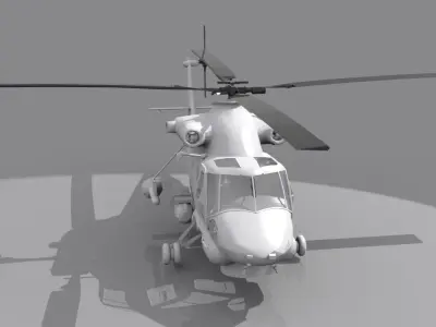 WAR HELICOPTER Low-poly 3D model