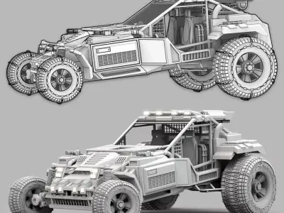 Buggy Vehicle 2 3D model