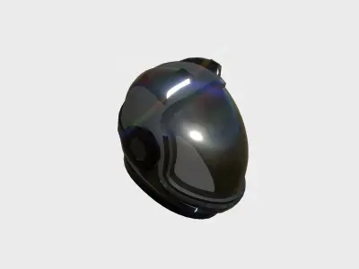 Astronaut Helmet B04 Full Black - Character Design Fashion Low-poly 3D model