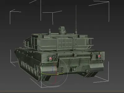 military tank Low-poly 3D model 5