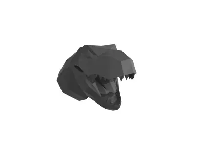 Tyrannosaurus Rex Head v1 001 Low-poly 3D model