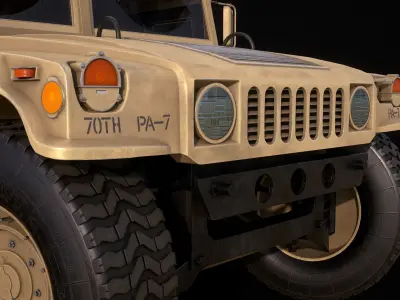 HMMWV M-998M2 Humvee 3D-Model Game Ready Low-poly 3D model