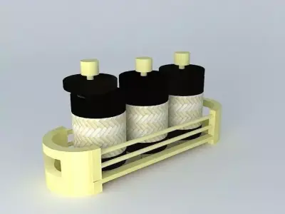 BAMBOO CONTAINER 1 Free 3D model