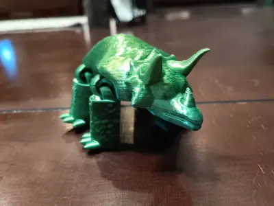 Triceratops - flexi fidget toy 3D print model