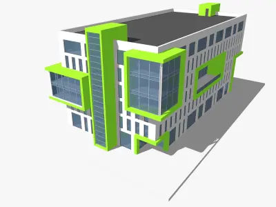 Modern office building 3D model
