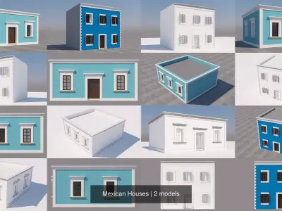 Mexican Houses 3D Model Collection