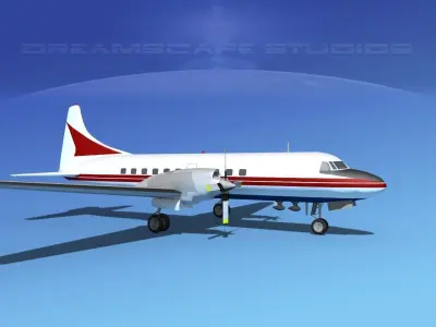 Convair CV-580 Corporate 10 3D model