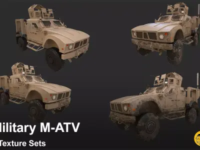 Oshkosh M-ATV Vehicle - Multiple Texture Sets -  3D model