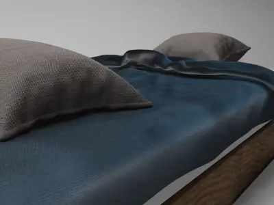 Single Modern Bed Free 3D model