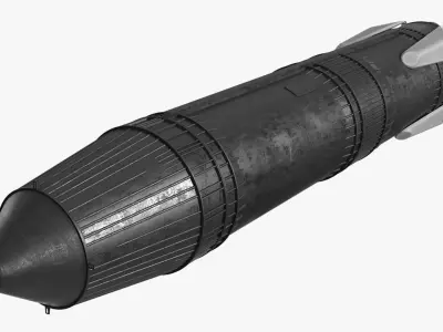 Next Generation Space Rocket Black Rigged for Maya 3D model