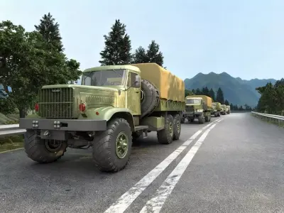 off-road truck Low-poly 3D model