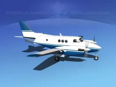 Beechcraft King Air C100 V06 3D model