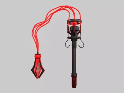 SciFi Flail A04 Black Red - Sci Fi Weapon Design Low-poly 3D model