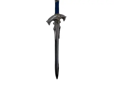 Fantasy Ornate Silver Sword Low-poly 3D model