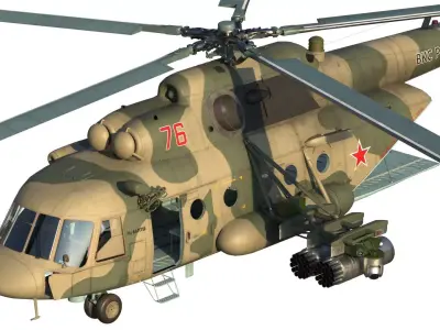 Mi-8 AMTSh helicopter 3D model