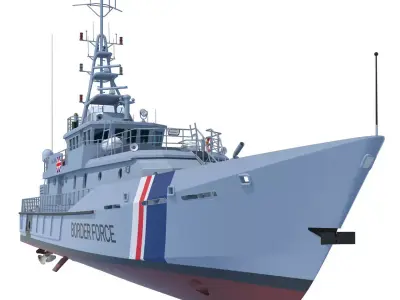 UKBA 42m Customs Cutter 3D model