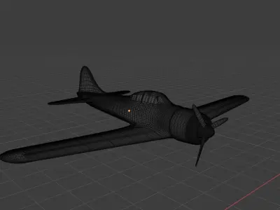 A6M0 - WW2 Japanese Plane  3D model