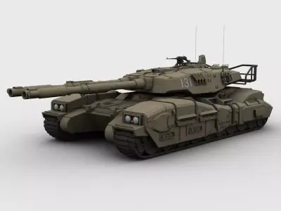 Type 61 main battle tank 3D model