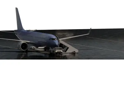 Airbus A220-300 3D model