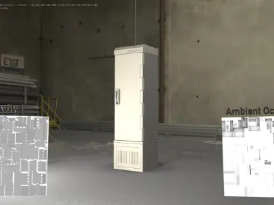 Electrical Distribution Cabinet 92 Low-poly 3D model