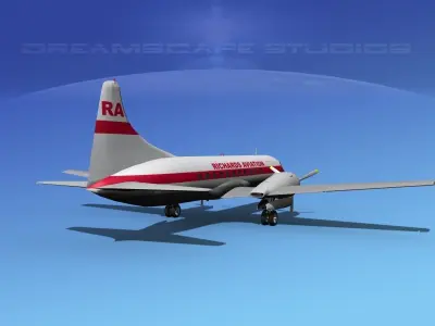 Convair CV-340 Richards Aviation 3D model