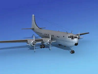 Boeing 377 Bare Metal 3D model